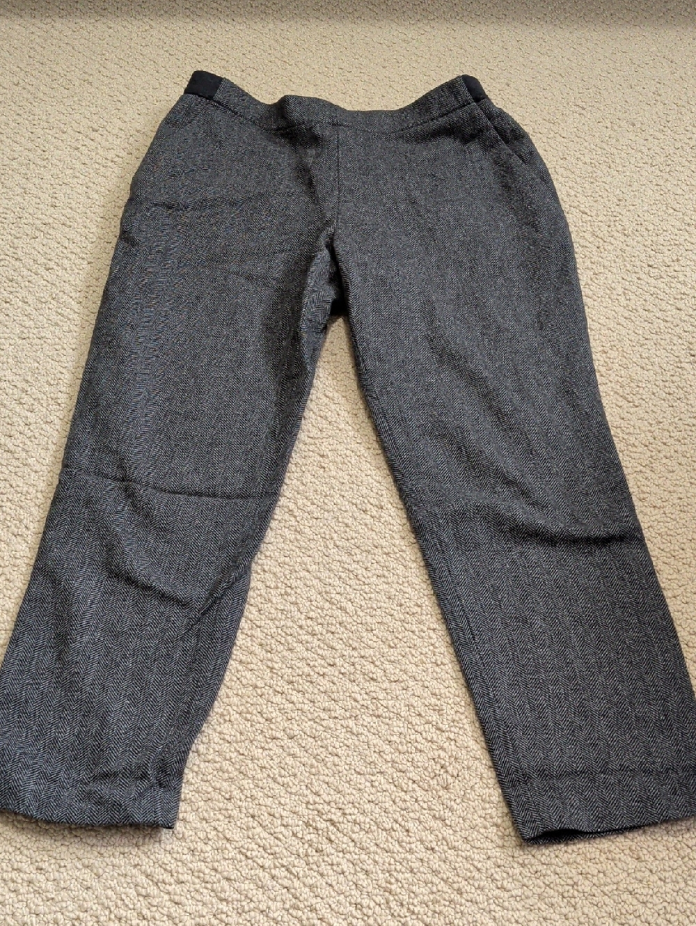 Uniqlo Gray Herringbone Trousers